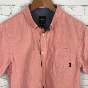 Vans Pink Short Sleeve Button Up Men's Sz Small